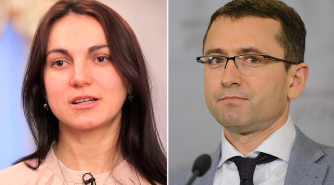 Народні депутати України Ганна Гопко та Віктор Романюк